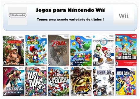 lista de jogos nintendo wii